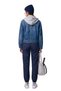 Kapüşonlu Crop Denim Ceket - 2
