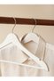 Wooden Look Premium Quality 24-Piece Plastic Clothes Hangers - White - 3