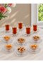 6-Person 24-Piece Lotus Tea Set and Snack Serving Set Magnolia Ice Cream Bowl Cup Snack Bowl