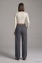 Elastic Waist Trousers with Grass Detail 3214A Smoked - 3
