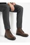 Men's Brown Genuine Leather Zippered Classic Boots - 3