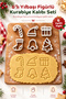 6-Piece Christmas Cookie Mold Set Christmas Themed Cookie Shaper