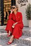 Women's snap long sleeve cardigan sleeveless v neck long basic dress with bouquet - 7