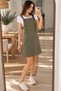 Plnl6311 – Denim Gilet Dress - Khaki