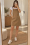 Plnl6310 – Denim Gilet Dress - Stone - 6