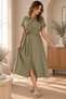 Plnl5863 – Natural Muslin Shirt Dress - Light Green - 4