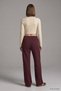 Elastic Waist Trousers with Grass Detail 3214A Plum - 4