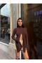 Women's Asymmetrical Cut Button Closure Knitwear Blouse