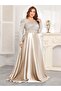 Rochie de ocazie, auriu - 6