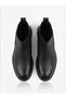 Black Genuine Leather Men's Classic Boots Winter Loafer Shoes - 2