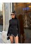 Women's Asymmetrical Cut Button Closure Knitwear Blouse - 4