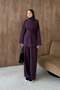 Yelda Bel Pensli Suit Plum