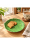 Melamine Round Leaf Design Plate Green - 15cm - 3