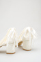 Pearl Detailed Bowknot White Women's Heeled Shoes – Elegant Ankle Strap Model 6 cm - 7