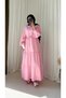 Hakim Collar Buttoned Layered Dress - 2378 - Pink - 4