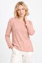 Women's Crew Neck Lace Back Detailed Knit Sweater - 3