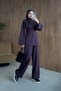 Yelda Bel Pensli Suit Plum - 4