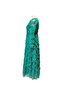 Women's Emerald Green Tiered Ruffle Tulle Layered Long Evening Dress / Evening Gown - 6