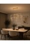 ثريا معلقة مودرن LED ذهبية 3 إضاءات بتصميم إطارات مستطيلة متداخلة - نجفة سقف علاقي (موديل 6239) - 3