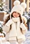 4-8 Years Girl's Scarf Beanie Gloves Set of 3 - 2