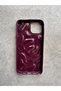 iPhone 13/14 Case Compatible Burgundy Heart Wave 3D Shiny Phone Case with Camera Protection - 3