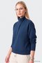 Parlament Women's Comfortable Fit Sweatshirt with Stand Collar and Zipper - 97314 - 4