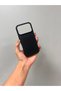 iPhone 18 Pro Max Case Black Color Inside Velvet Camera Raised Launch Silicone Protective Cover - 2