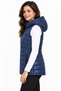 Women's Hooded Quilted Zippered Vest-758 - 6