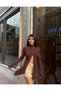 Women's Asymmetrical Cut Button Closure Knitwear Blouse - 4