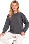 Anthracite Guipure Detailed Knitwear Sweater - 5
