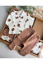 Muslin Fabric Teddy Bear Patterned 10 Piece Full Set Newborn Hospital Discharge Set 100% Cotton - 3