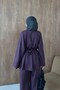 Yelda Bel Pensli Suit Plum - 3