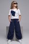 Girl's 9-14 Years Old Cotton Jogger Sweatpants Navy Blue