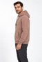 Men's Brown 3-Thread Sweatshirt with Kangaroo Pocket, Fleece Lining, Warm and Comfortable - 7
