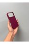 iPhone 18 Pro Max Case Burgundy Color Inside Velvet Camera Raised Launch Silicone Protective Cover - 2