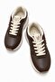 Star Stone Laced Leather Sports Shoes; Brown - 4