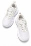 Single-Strap Stretch Elastic Leather Women's Sports Shoes; White White - 4