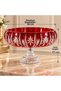 Lalezar Handmade Cut Crystal Glass Bowl with Foot 28 cm – Colorful Decorative Salad and Fruit Bowl - 3