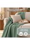 100% Cotton 180X220 cm Waffle Patterned, Pique Bed & Sofa Cover - 6