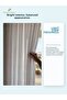Vertical Corded Striped Tulle Curtain, 1/3 Dense Pleats, Off-White Glitter - 7