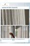 Striped Armur Textured Glittered Tight Pleated Tulle Curtain, Off-White 1/3 Pleat - 5