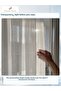 Striped Armur Textured Glittered Tight Pleated Tulle Curtain, Off-White 1/3 Pleat - 2