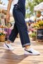 Cr-5098 White Black Women's Daily Sports Sneaker Comfortable Sole Casual Shoes