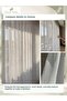 Off-White Tulle with Corded Stripes, Silver Glitter 1/3 Dense Pleated Curtain - 6