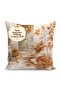 Digital Printed Single Panel Background Curtain with Autumn Leaves and Door Pattern (Includes Cushion Cover as a Gift) - 4