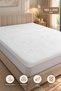 Safe White Cotton Patterned Soft Surface Liquid-Proof Mattress Cover