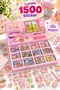 1500 Pieces of Stickers 300 Sheets Boxed Sticker Set – Cute Kawaii Sticker Set - 5