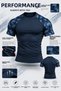 Sleeve Camouflage Printed Short Sleeve Military Color Camouflage Flexible Compression Sports Tshirt Body Fitting Body Underwear - 3