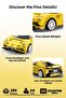 Evo Yellow Race Car with 289 Pieces Blocks 2.4Ghz Remote Control - Bluetooth Controlled Via Mobile App Bpa-Free Quality Abs Plastic Technical Building Blocks Toy Set - 4