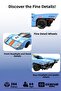 Blue Knight Race Car with 325 Blocks 2.4Ghz Remote Control - Bluetooth Controlled Via Mobile App Bpa-Free Quality Abs Plastic Technical Building Blocks Toy Set - 4